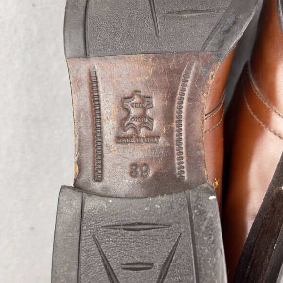 Antica Cuoieria Brown Leather Ankle Boot  Made In Italy Size US 8.5 EU 38 - Picture 9 of 11